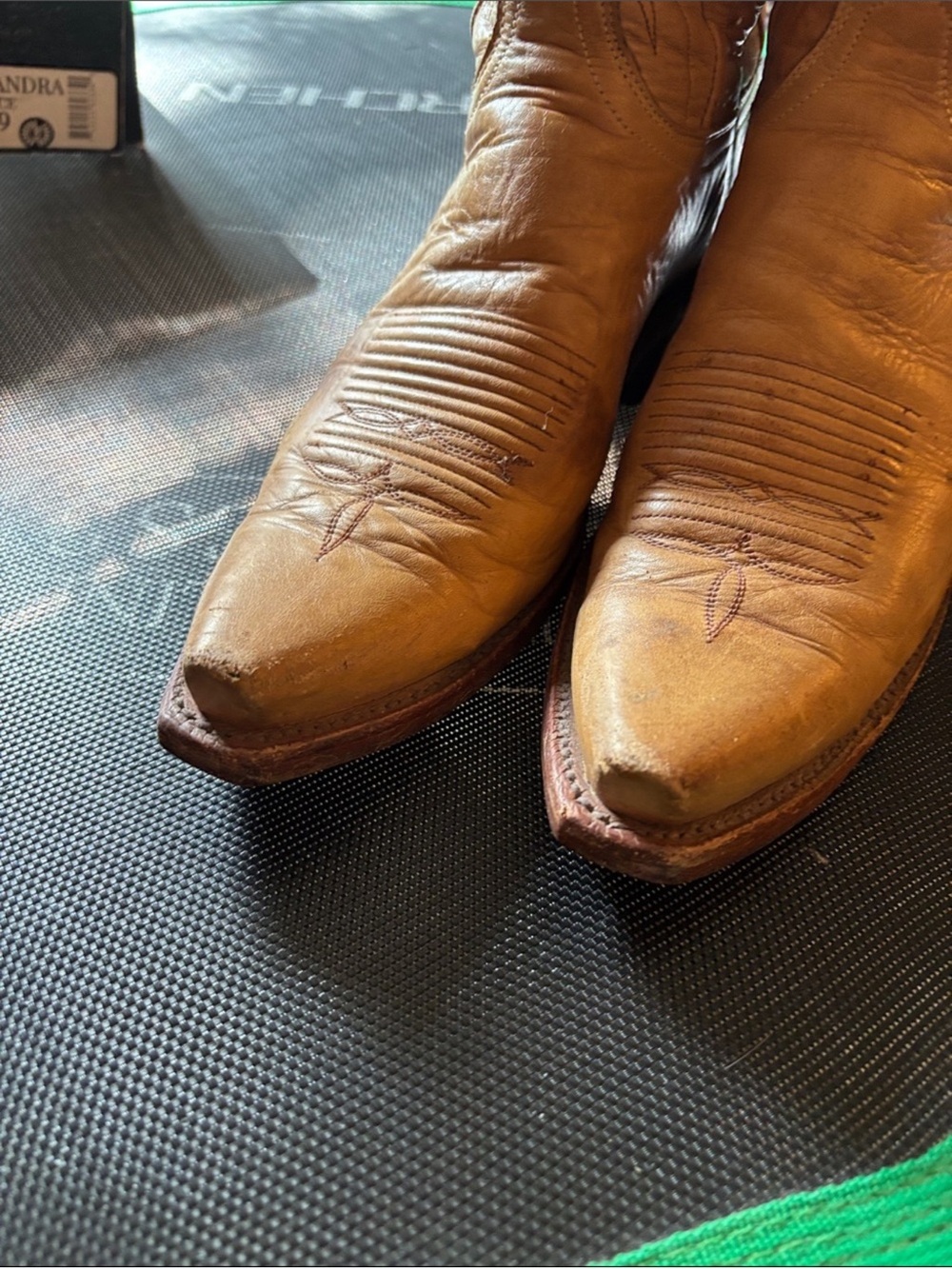 Lucchese Brown Cowboy Boots - Picture 2 of 4